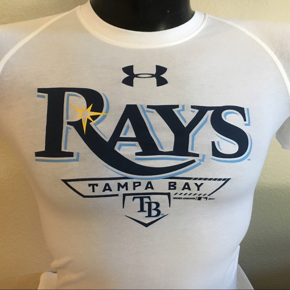 Youth NWT Under Armour MLB Tampa Bay Rays Shirt